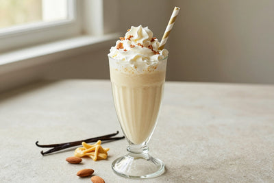 Almond Brittle Milkshake in a glass