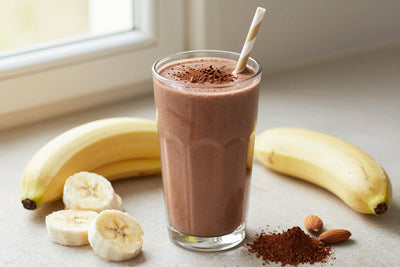 Almond Butter Chocolate Smoothie in a glass