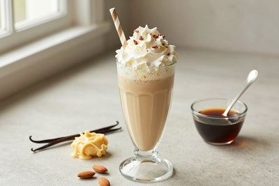 Almond Coffee Milkshake in a glass