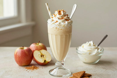 Apple Pie Milkshake in a glass