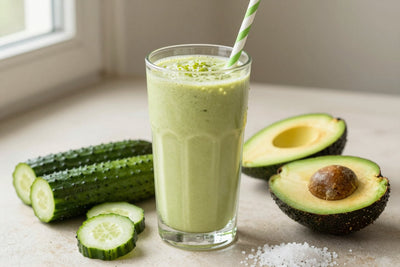 Avocado Cucumber Smoothie in a glass