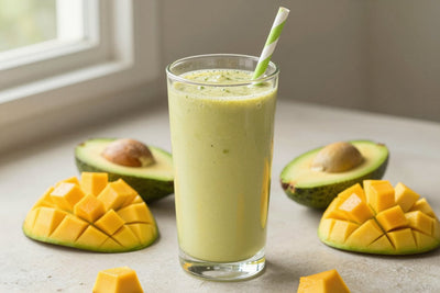 Avocado Mango Smoothie in a glass
