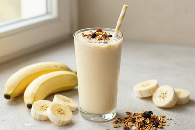 Banana Granola Smoothie in a glass