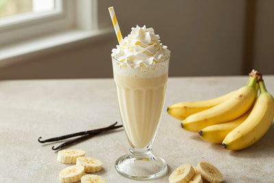 Banana Orchard Milkshake in a glass