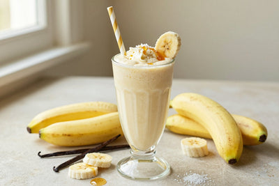 Banana Split Smoothie in a glass