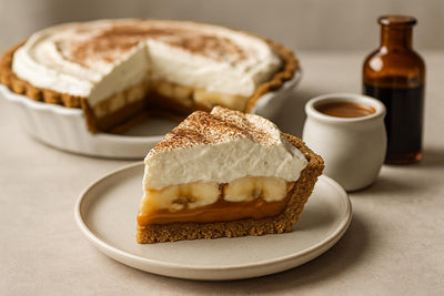 Slice of banoffee pie
