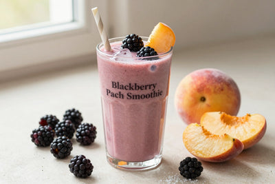 Blackberry Peach Smoothie in a glass