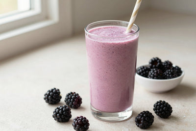 Blackberry Yogurt Smoothie in a glass