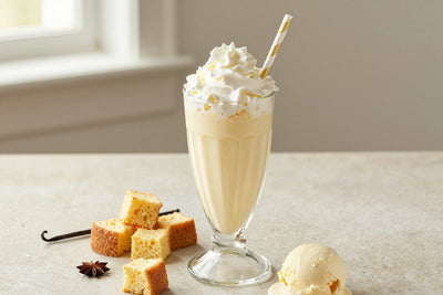 Bread Pudding Milkshake in a glass