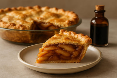 Slice of brown sugar apple pie