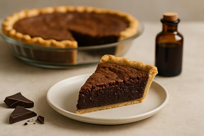 Slice of brownie pie