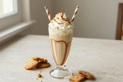 Butterscotch Cookie Milkshake in a glass