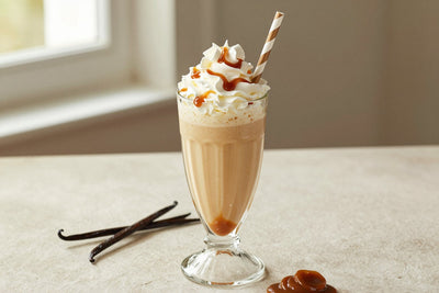 Butterscotch Vanilla Milkshake in a glass