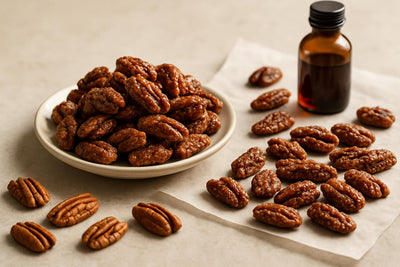 Homemade candied pecans