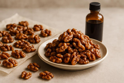 Homemade candied walnuts