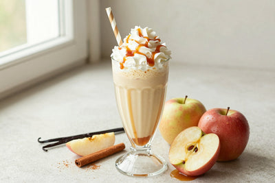 Caramel Apple Milkshake in a glass