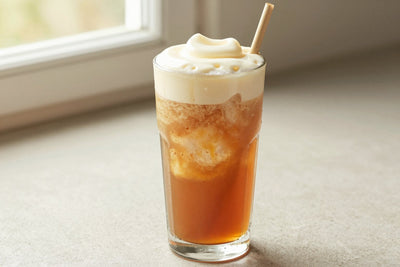 Caramel Cream Soda in a glass