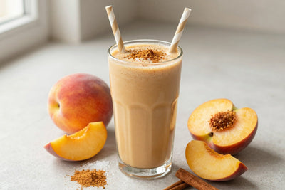 Chai Peach Smoothie in a glass