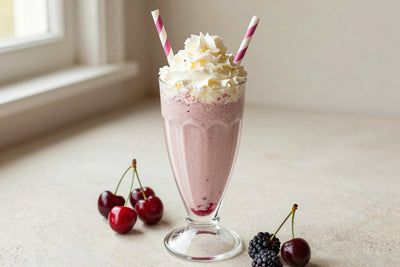 Cherry Berry Milkshake in a glass