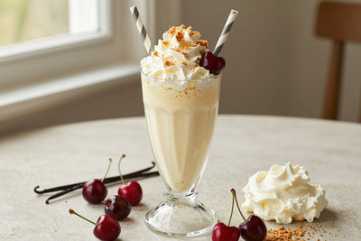Cherry Cheesecake Milkshake in a glass