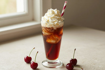 Cherry Cola Float in a glass