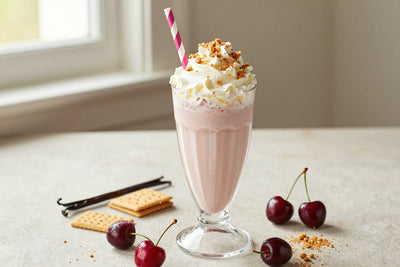 Cherry Crisp Milkshake in a glass