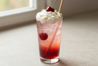 Cherry Italian Soda in a glass
