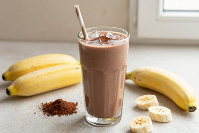 Chocolate Banana Smoothie in a glass