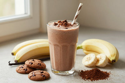 Chocolate Chip Cookie Smoothie in a glass