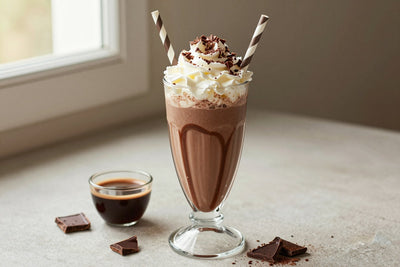 Chocolate Espresso Milkshake in a glass