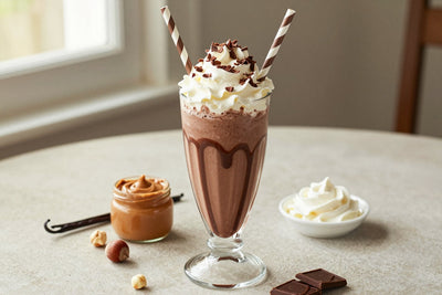 Chocolate Hazelnut Milkshake in a glass