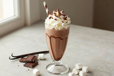 Chocolate Marshmallow Milkshake in a glass