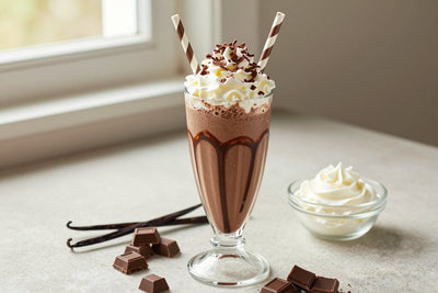 Chocolate Nougat Milkshake in a glass