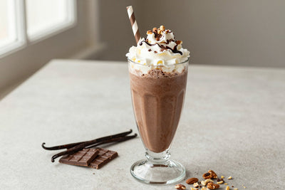 Chocolate Salted Nut Milkshake in a glass