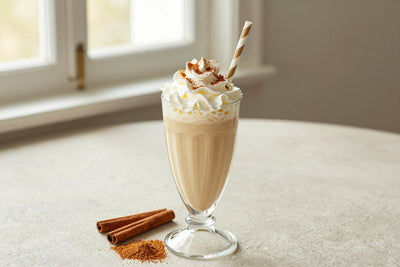 Cinnamon Muffin Milkshake in a glass