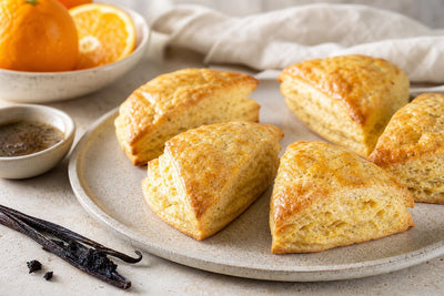 Citrus vanilla scones made with Madagascar vanilla