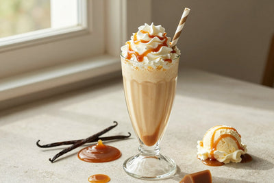 Classic Caramel Milkshake in a glass