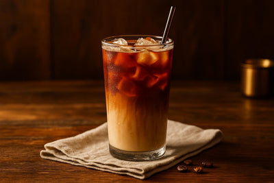 Classic Cold Brew in a glass on an oak table