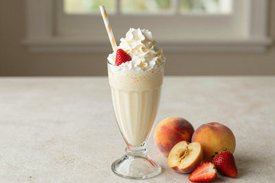 Classic Fruit Medley Milkshake in a glass