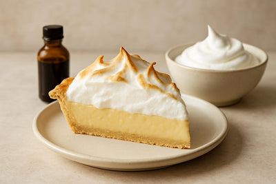 Slice of pie with classic meringue