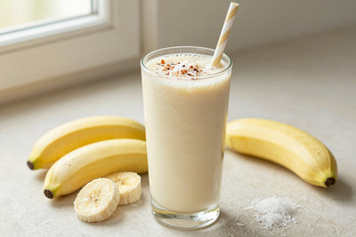 Coconut Banana Smoothie in a glass