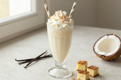 Coconut Cake Milkshake in a glass