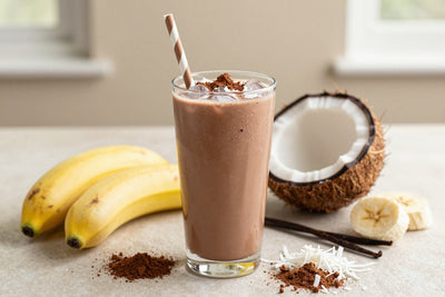 Coconut Chocolate Smoothie in a glass