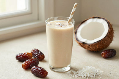 Coconut Date Smoothie in a glass