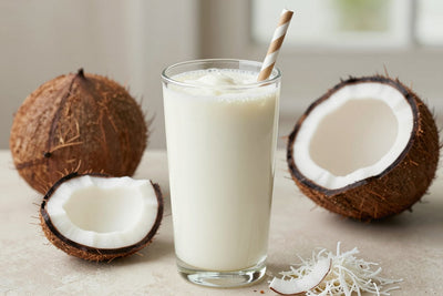 Coconut Greek Yogurt Smoothie in a glass