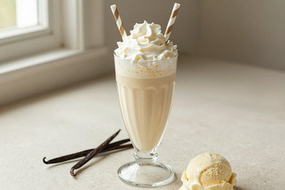 Coconut Latte Milkshake in a glass