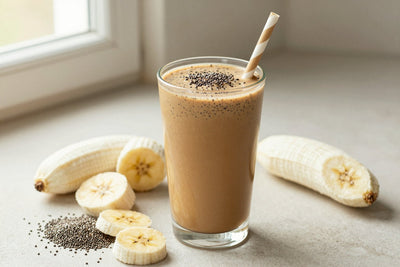 Coffee Chia Smoothie in a glass