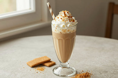 Coffee Cream Pie Milkshake in a glass