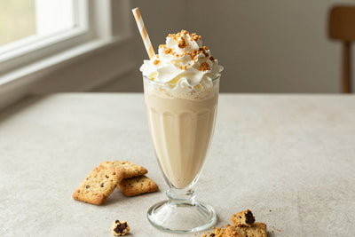 Cookie Brittle Milkshake in a glass