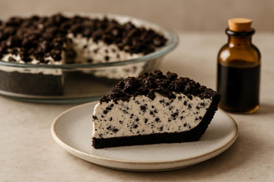 Slice of cookies and cream pie